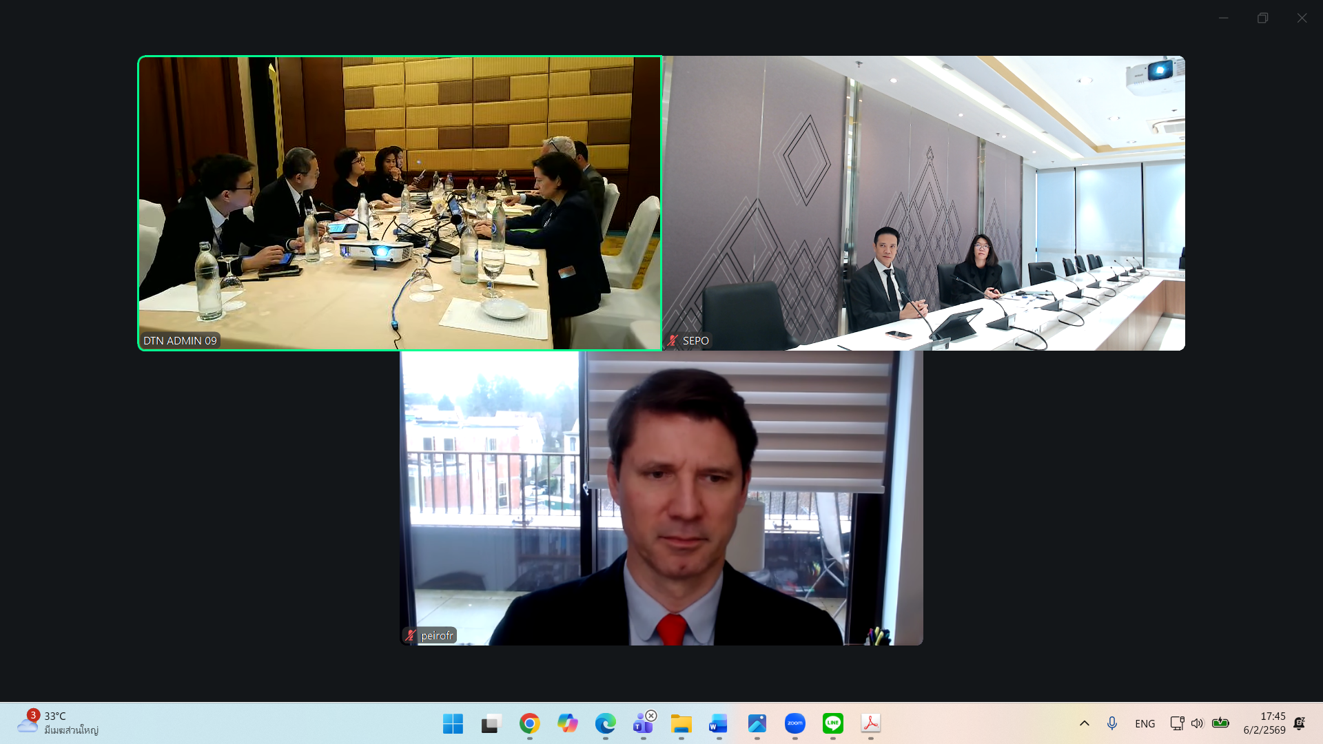 สคร. เข้าร่วมการประชุมเจรจาความตกลงการค้าเสรีระหว่างไทยและสหภาพยุโรป รอบที่ 8 บทรัฐวิสาหกิจ ร่วมกับ Mr. Francisco Peiro จาก The European Commission's Directorate General for Trade