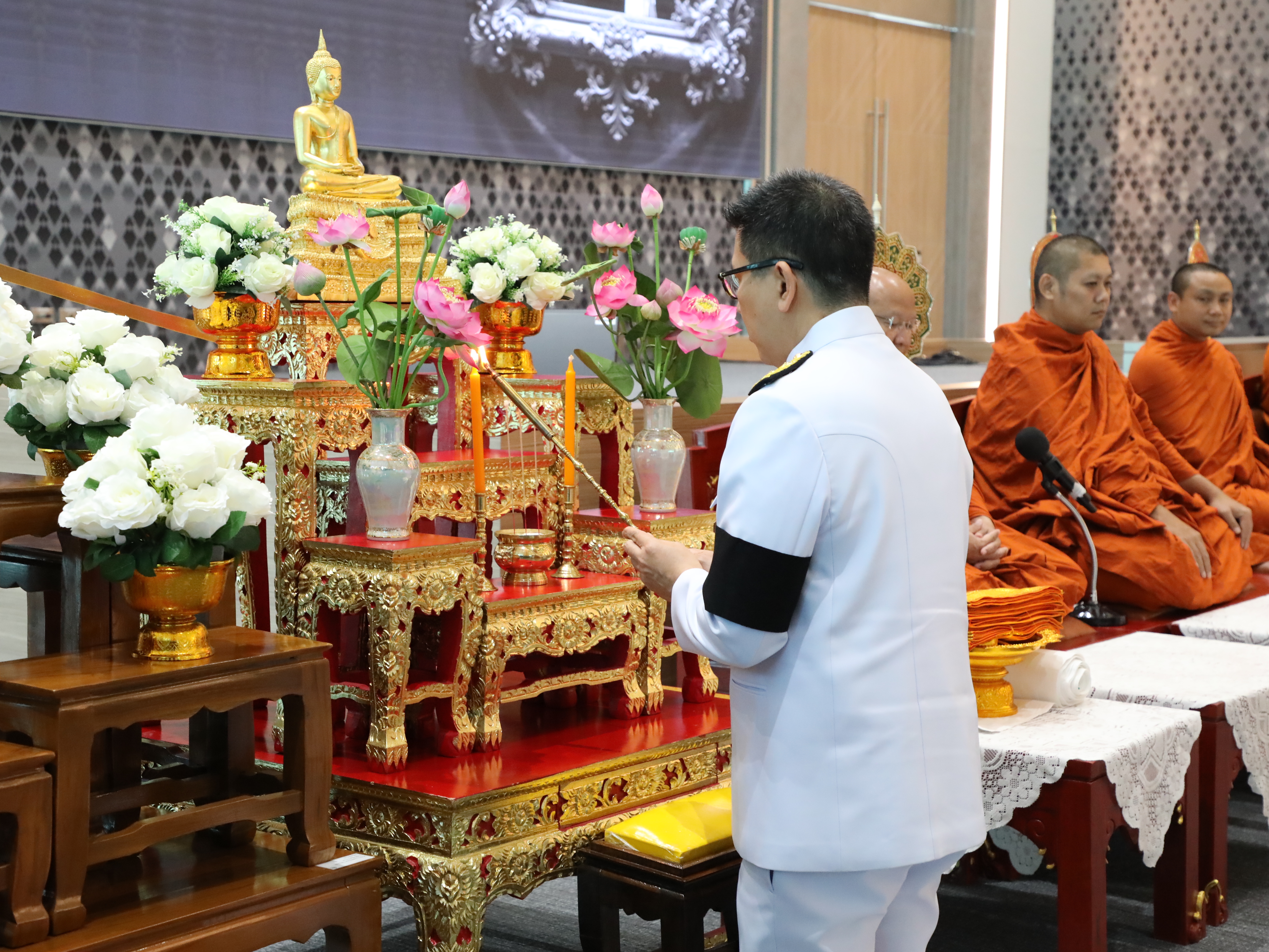 สำนักงานคณะกรรมการนโยบายรัฐวิสาหกิจ เข้าร่วมในพิธีบำเพ็ญกุศลสัตตมวาร (ครบ 7 วัน) เพื่ออุทิศถวายเป็นพระราชกุศลแด่สมเด็จพระเจ้าลูกเธอ เจ้าฟ้าพัชรกิติยาภา นเรนทิราเทพยวดี กรมหลวงราชสาริณีสิริพัชร มหาวัชรราชธิดา