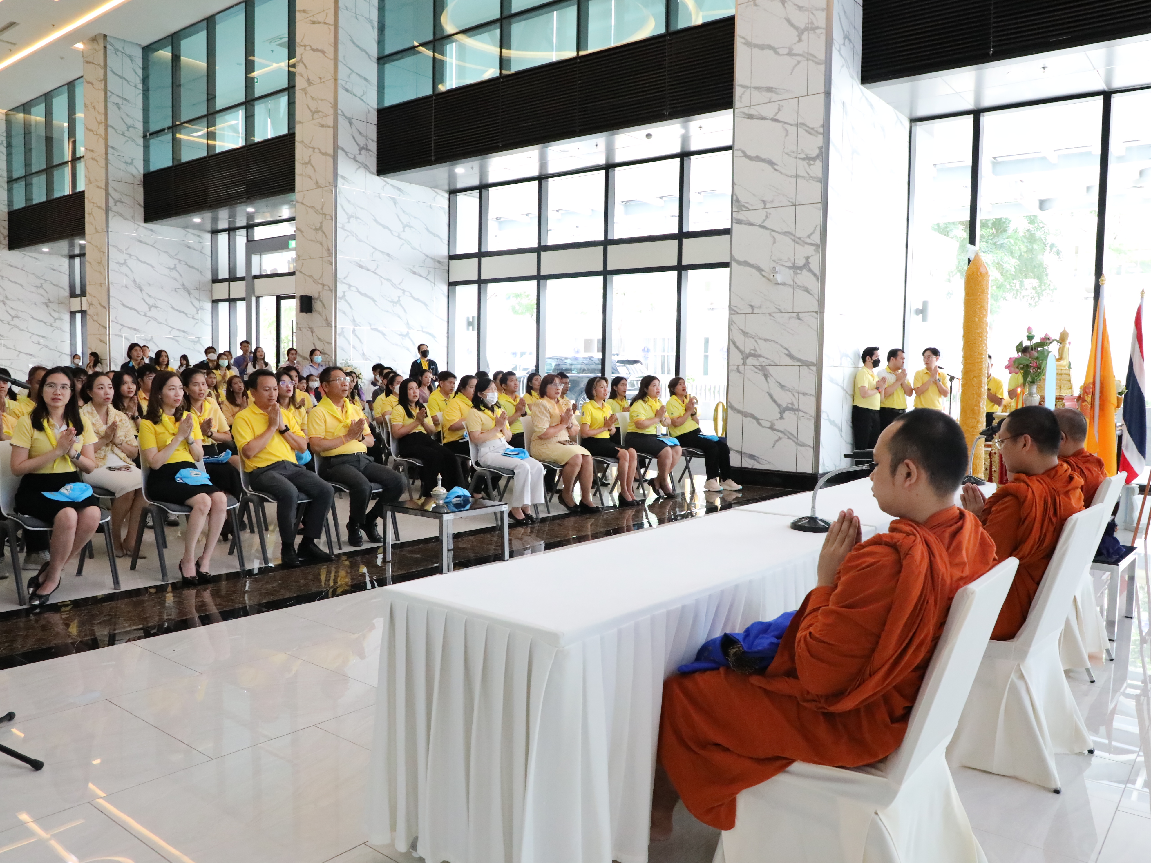 สำนักงานคณะกรรมการนโยบายรัฐวิสาหกิจ ร่วมกับกระทรวงการคลังจัดกิจกรรมถวายเทียนพรรษา ประจำปี 2568 ภายใต้กิจกรรมจิตอาสาบำเพ็ญสาธารณประโยชน์และบำเพ็ญสาธารณกุศลเฉลิมพระเกียรติ พระบาทสมเด็จพระเจ้าอยู่หัว เนื่องในโอกาสวันเฉลิมพระชนมพรรษา 28 กรกฎาคม 2568