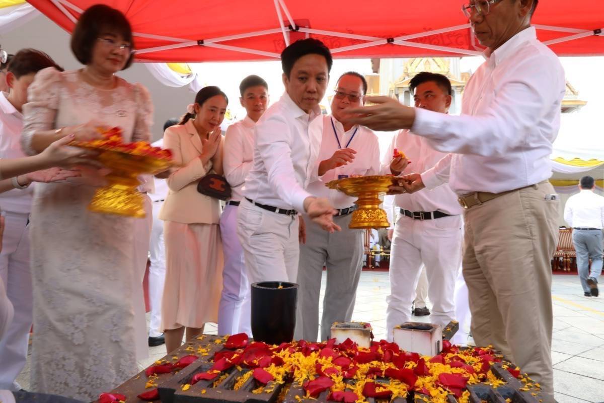 สำนักงานคณะกรรมการนโยบายรัฐวิสาหกิจ (สคร.) ร่วมพิธีเทชนวนเพื่อจัดสร้างพระคลัง ในพระคลังมหาสมบัติ ลอยองค์ เทพประจำกระทรวงการคลัง
