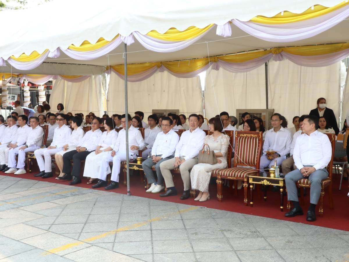 สำนักงานคณะกรรมการนโยบายรัฐวิสาหกิจ (สคร.) ร่วมพิธีเทชนวนเพื่อจัดสร้างพระคลัง ในพระคลังมหาสมบัติ ลอยองค์ เทพประจำกระทรวงการคลัง