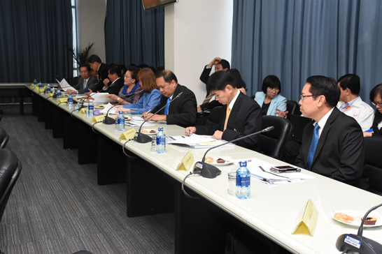 บรรยากาศการประชุมติดตาม/เร่งรัดการเบิกจ่ายงบลงทุนของรัฐวิสาหกิจที่มีแผนการลงทุนขนาดใหญ่จำนวน 17 แห่ง