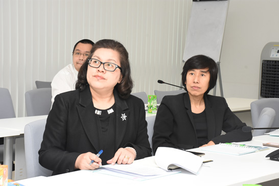 บรรยากาศการอบรมหลักสูตรการฝึกอบรมเสริมสร้างทักษะด้านการสื่อสาร สำหรับผู้บริหาร
