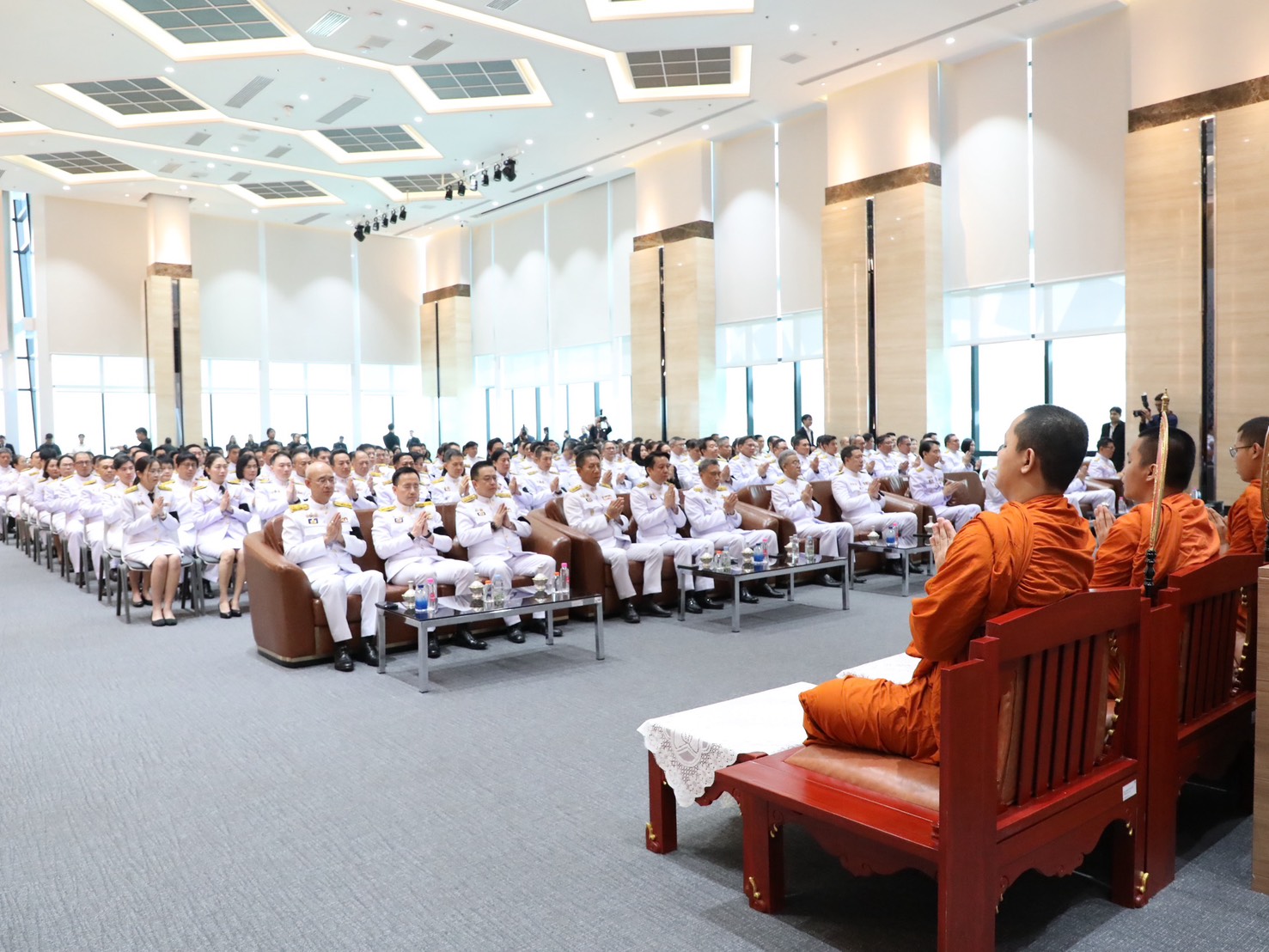สำนักงานคณะกรรมการนโยบายรัฐวิสาหกิจ ร่วมพิธีบำเพ็ญกุศลสตมวาร (ครบ 100 วัน) เพื่ออุทิศถวายเป็นพระกุศลแด่สมเด็จพระเจ้าลูกเธอ เจ้าฟ้าพัชรกิติยาภา นเรนทิราเทพยวดี กรมหลวงราชสาริณีสิริพัชร มหาวัชรราชธิดา