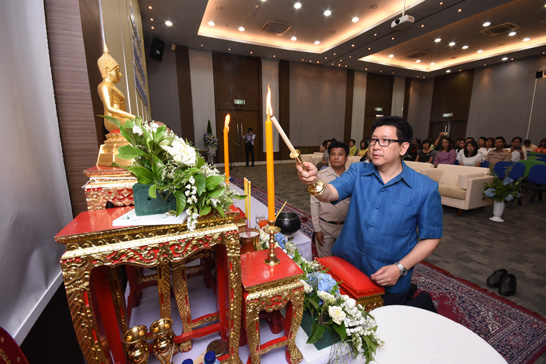 นายเอกนิติ นิติทัณฑ์ประภาศ ผ.อ. สคร. เป็นประธานในพิธีสงฆ์ เนื่องในงานวันคล้ายวันสถาปนาครบรอบ 14 ปี