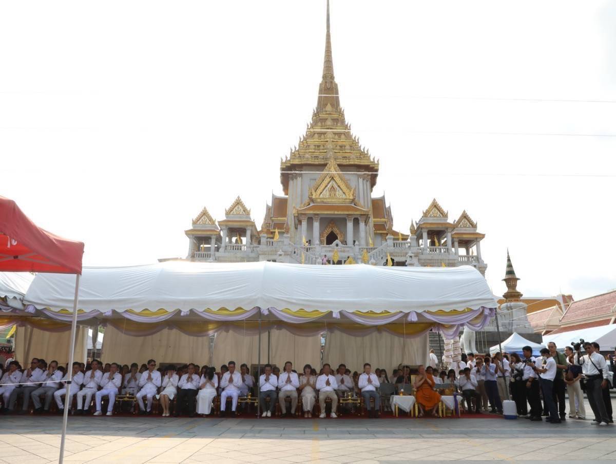 สำนักงานคณะกรรมการนโยบายรัฐวิสาหกิจ (สคร.) ร่วมพิธีเทชนวนเพื่อจัดสร้างพระคลัง ในพระคลังมหาสมบัติ ลอยองค์ เทพประจำกระทรวงการคลัง