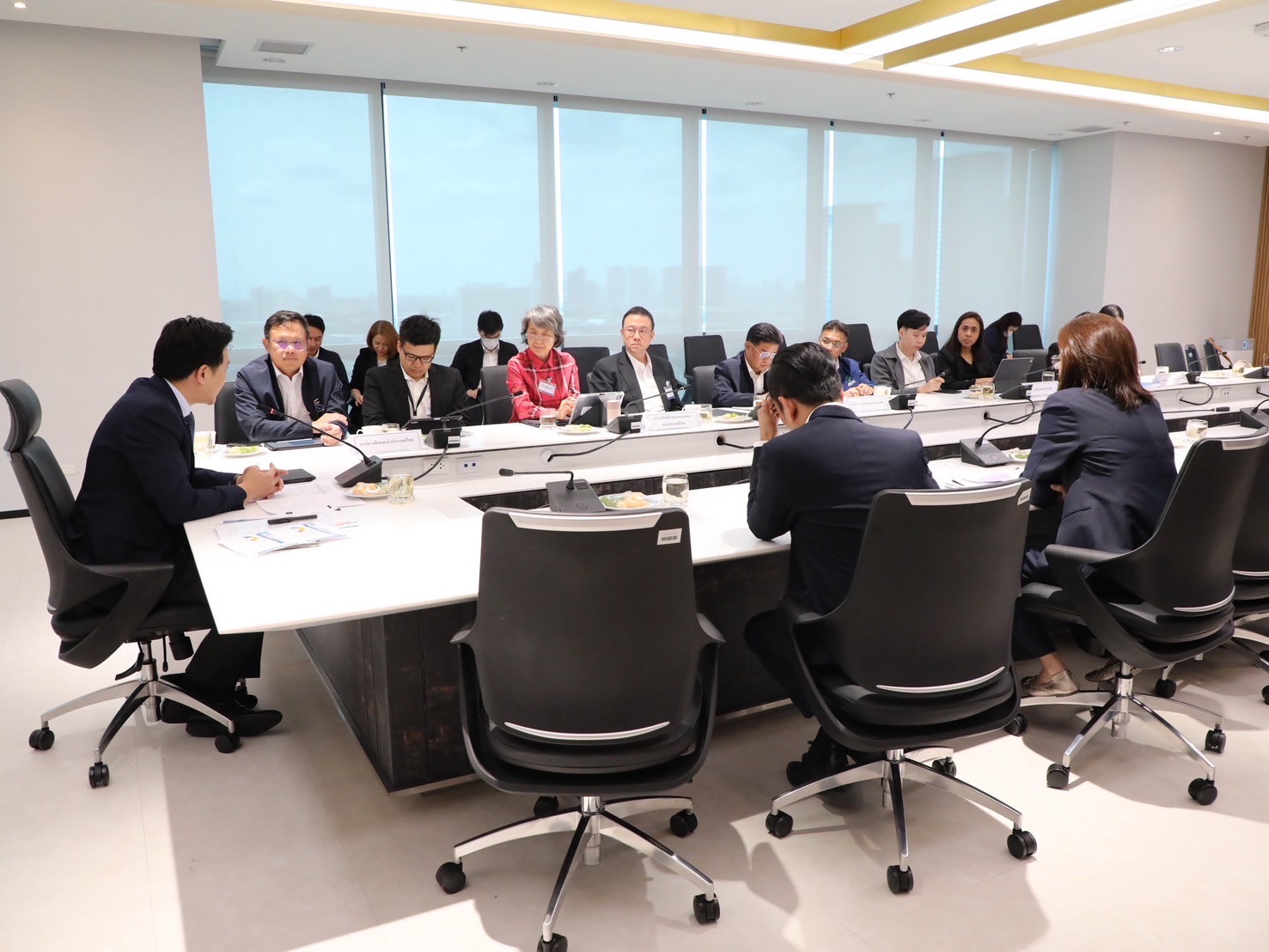 การประชุมหารือเกี่ยวกับข้อสงวนในบทรัฐวิสาหกิจ ภายใต้การเจรจาความตกลงการค้าเสรีระหว่างไทยและสหภาพยุโรป (Thailand-EU Free Trade Agreement) ในระหว่างวันที่ 4-6 สิงหาคม 2568 ณ ชั้น 15 สำนักงานคณะกรรมการนโยบายรัฐวิสาหกิจ อาคาร 150 ปี กระทรวงการคลัง