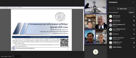 สคร. จัดประชุมคณะอนุกรรมการกลั่นกรองแผนการแก้ไขปัญหารัฐวิสาหกิจ ครั้งที่ 7/2566 